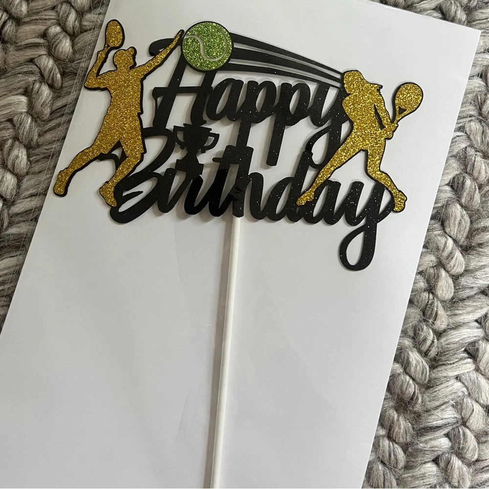 Tennis Birthday Cake Topper